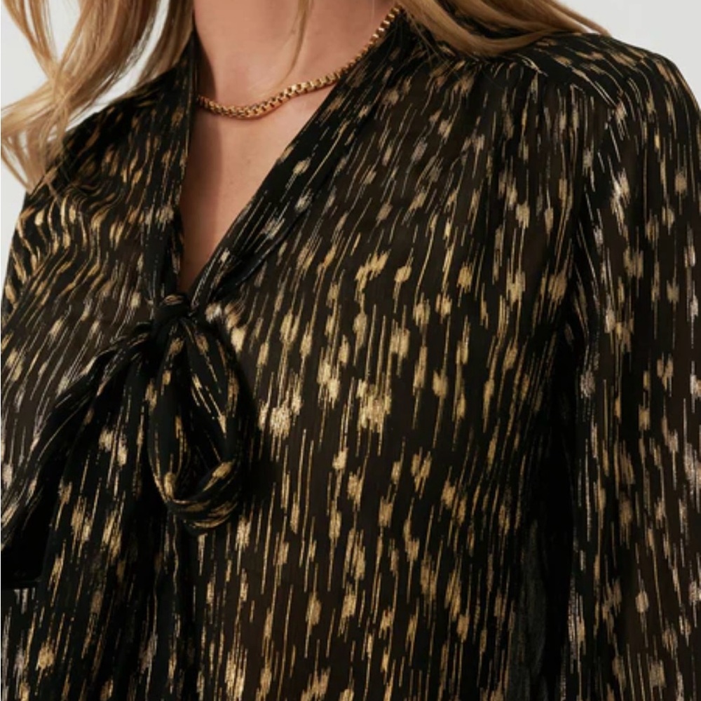 Chic Black and Gold Women's Blouse